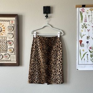 Leopard Skirt Unlabeled Size Small-Medium 28in